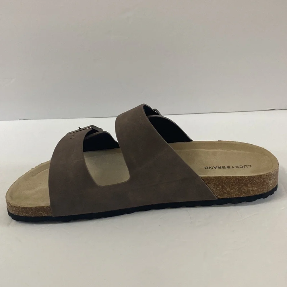 NWOT Lucky Brand blanc footbed sandals men’s size 11 adjustable straps